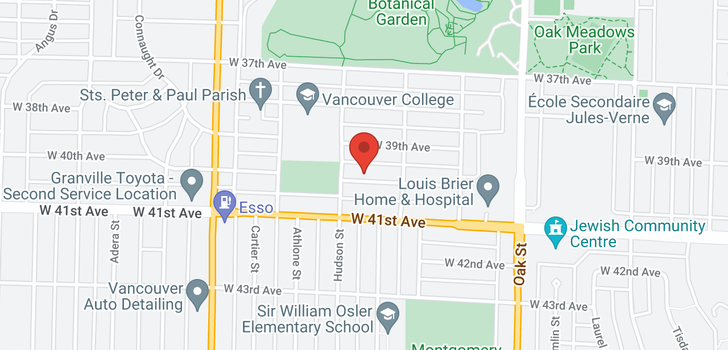 map of 1263 W 40TH AVENUE